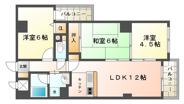サンコート千鳥ヶ丘の間取り