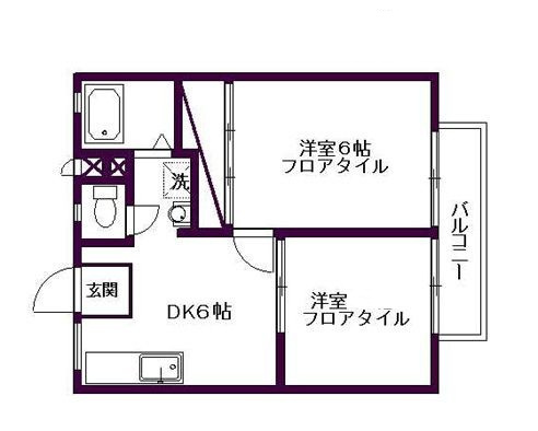 メゾンブランシュの間取り|間取りです。