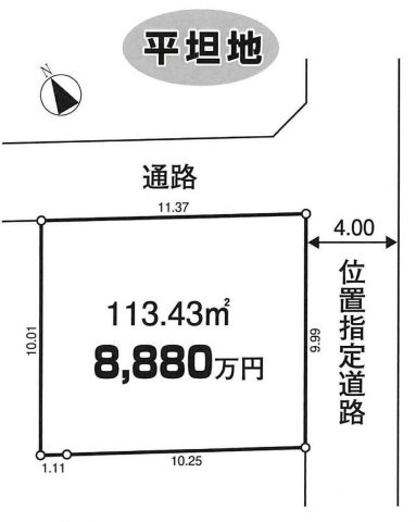 武蔵野市関前1丁目 中央線 三鷹駅 売地の土地図