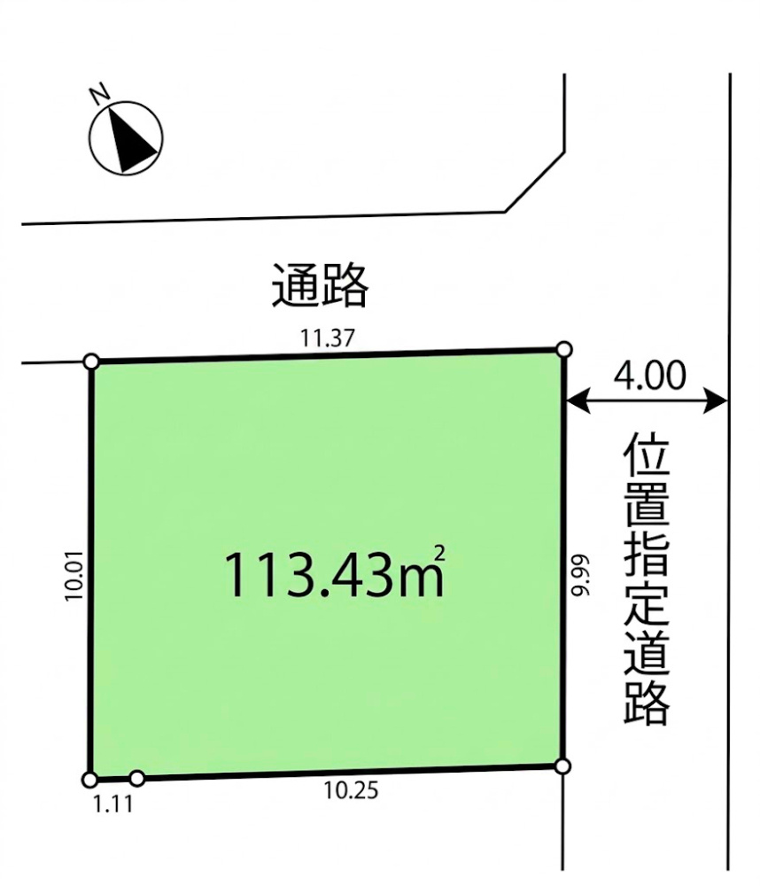 武蔵野市関前1丁目 中央線 三鷹駅 売地の土地図