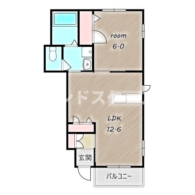 ピュアフローラBの間取り|高崎、前橋のお部屋探しはエンドスケープまで！お客様の理想お聞かせ下さい♪