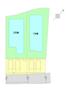 鎌倉市材木座　新築戸建　全2棟2号棟の区画図