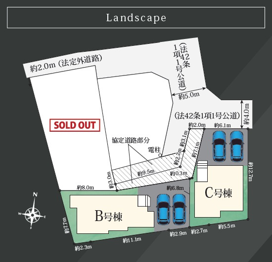 【区画図】 | 葵区沓谷3丁目　新築戸建　B号棟