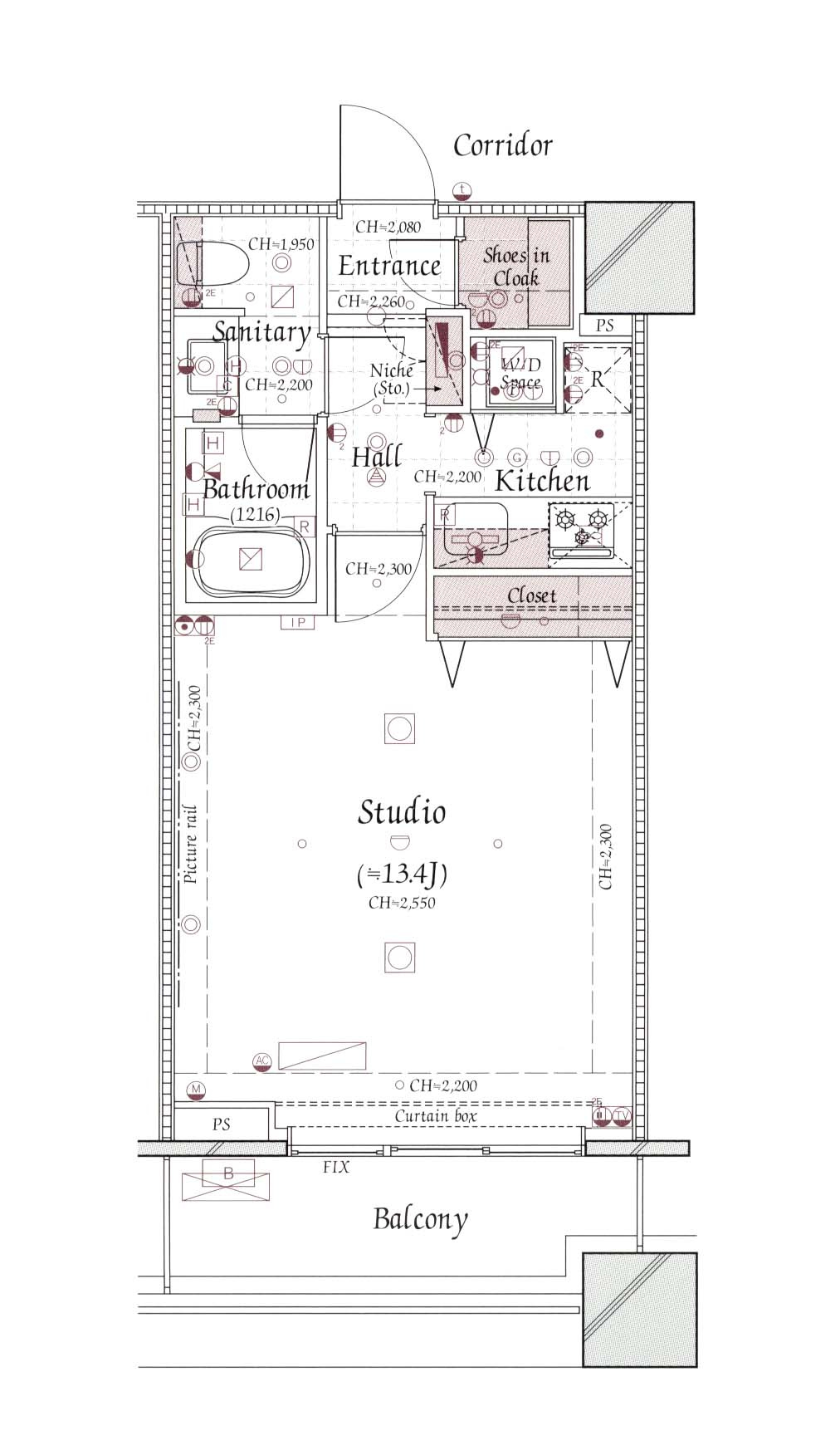 コンシェリア西新宿 ＴＯＷＥＲ’Ｓ ＷＥＳＴの間取り