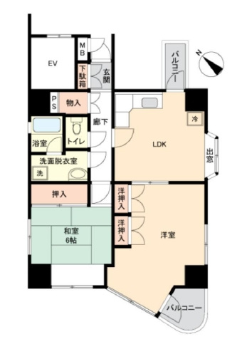 スカイコート川越西の間取り