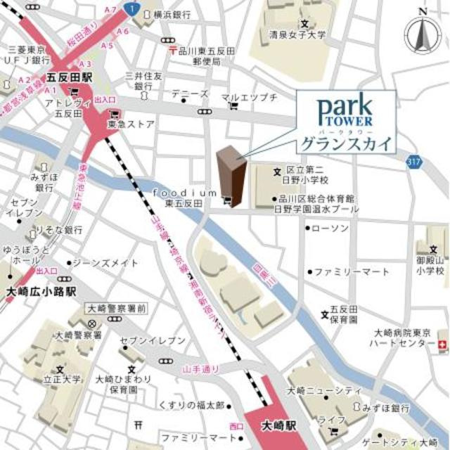 パークタワーグランスカイの地図
