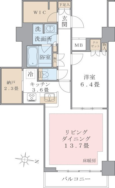 Ｂｒｉｌｌｉａ　ｉｓｔ　東雲キャナルコートの間取り