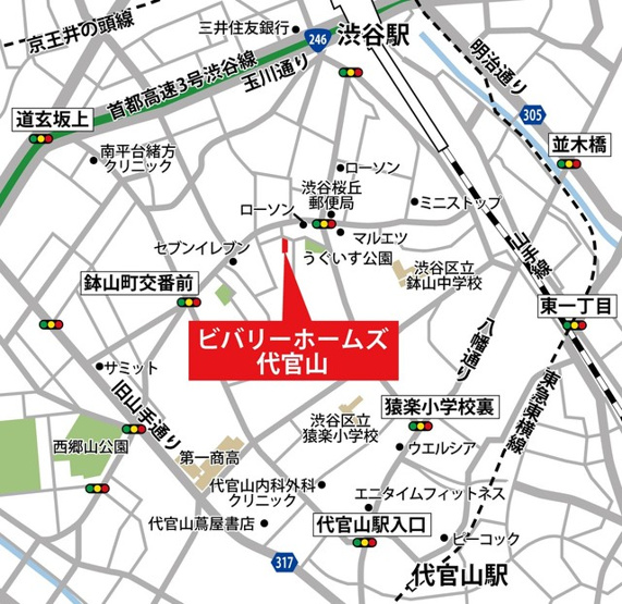 【地図】 | ビバリーホームズ代官山