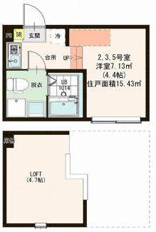 【間取り】 | ハーモニーテラス三園Ａ