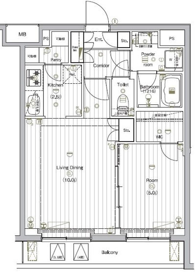 【間取り】 | ＴＨＥ　ＰＲＥＭＩＵＭ　ＣＵＢＥ　Ｇ　大崎