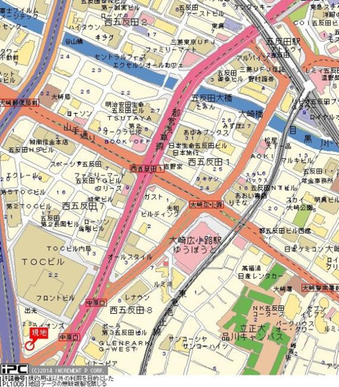 【地図】 | CYNTHIA FOUR-D GOTANDA-WEST