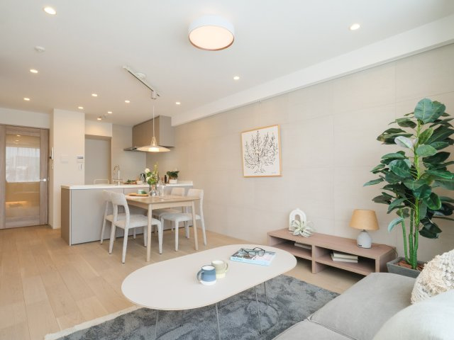 グランドメゾン永福町の居間・リビング|グランドメゾン永福町：リビングには床暖房が付いており寒い季節でも暖かくお過ごしいただけます！