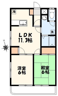 【間取り】 | 第５サンビレッジ泉水