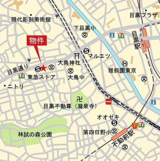 【地図】 | グランパレス目黒アベニュー