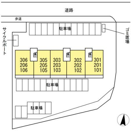 パティオ大津の区画図