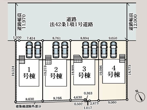 【区画図】 | CRADLE GARDEN本庄市下野堂 第8　新築住宅