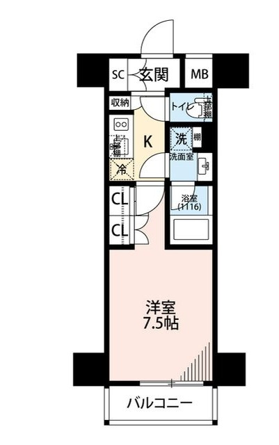 プレール・ドゥーク西浅草の間取り|間取りです。