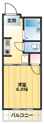 【間取り】 | カーサリフレスカ戸塚 | 一人暮らしに最適な間取です！