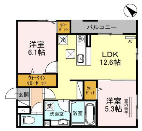 シャルム　フルーレの間取り