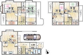 【間取り】 | 千里山竹園1丁目