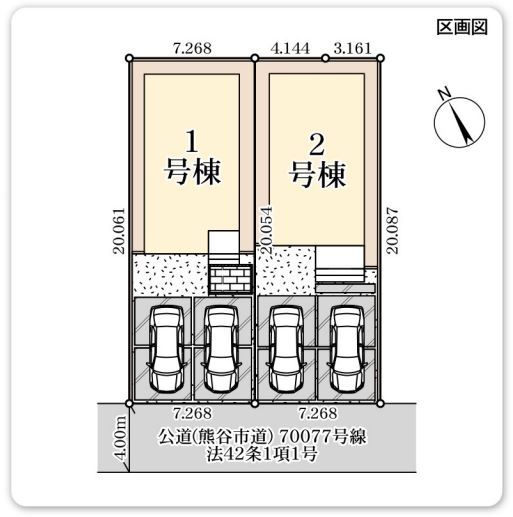 リーブルガーデン．Ｓ　熊谷見晴町第４　の区画図|現地区画図