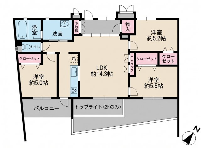 カルシア姪浜ノヴァリア　姪北小学校区の間取り