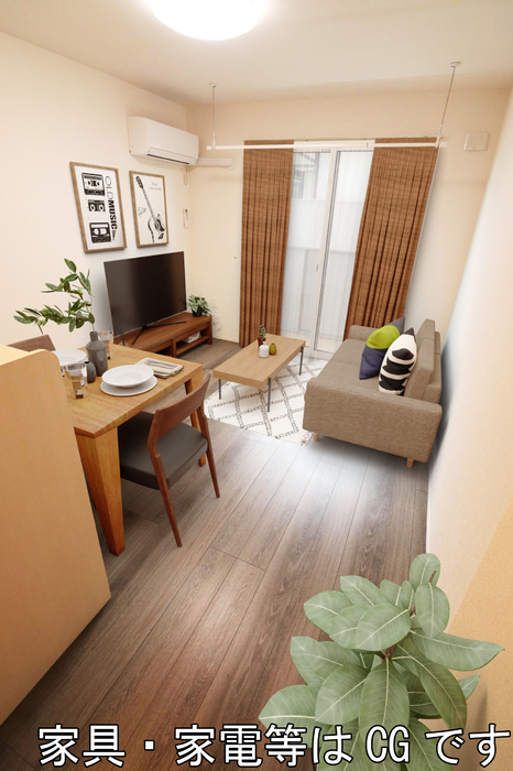 D-roomNext小郡【キャッシュバック対象物件】の居間・リビング|ゆったりとした居間です