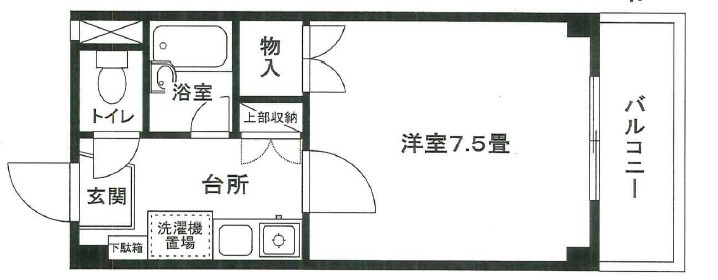 コーポ山喜Ⅲの間取り|間取りです。