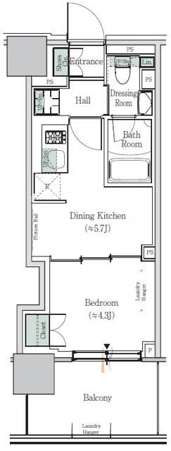 ＯＮＥ　ＲＯＯＦ　ＲＥＳＩＤＥＮＣＥ　ＮＩＳＨＩＮＩＰＰＯＲＩの間取り
