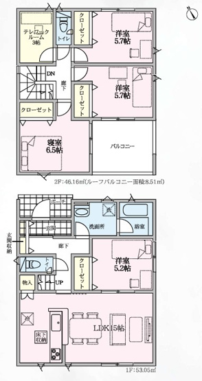 【間取り】 | CRADLE GARDEN本庄市下野堂 第8　新築住宅 | ≪3号棟≫