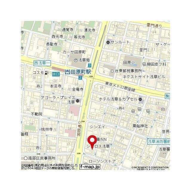 エグゼ浅草弐番館の地図