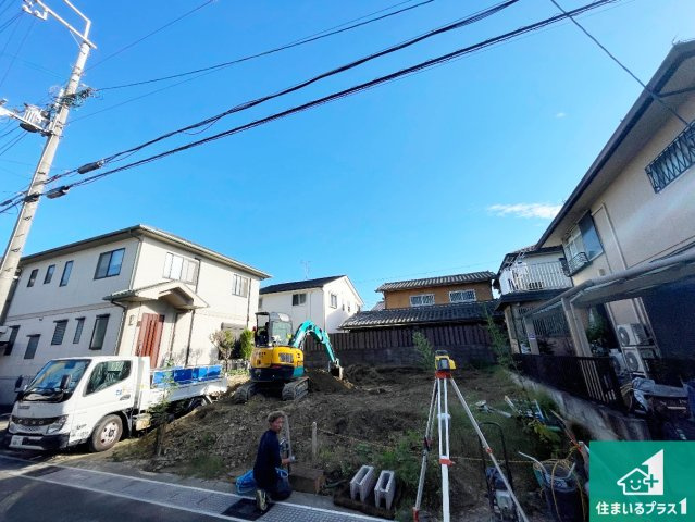 宇治市伊勢田町砂田　第3期　新築一戸建ての外観|現在建築中！落ち着いた街並みで新生活を始めることが出来そう！周辺の物件も併せてご紹介させて頂きます！