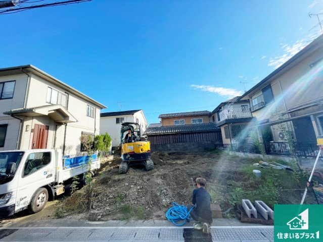 宇治市伊勢田町砂田　第3期　新築一戸建ての外観|現在の進捗状況です！順調に作業進行中、完成が待ち遠しいです！詳細の間取り等、お気軽にお問い合わせください！

