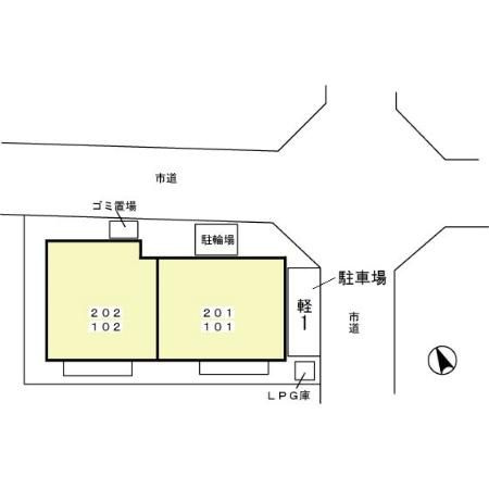 クレール岩瀬の区画図