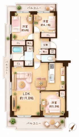 朝日プラザ枚方公園A棟の間取り|間取り図はいかがですか？ご希望を叶える間取りですか？リビングの広さは？水回りの位置は？カウンターキッチン？など色々な情報が集約されています。弊社ではリフォームなどのご相談も承っております。