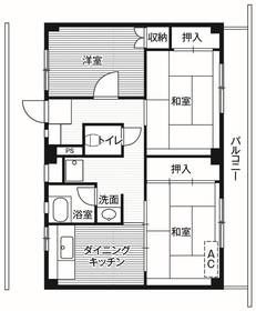 ビレッジハウス迎田２号棟の間取り