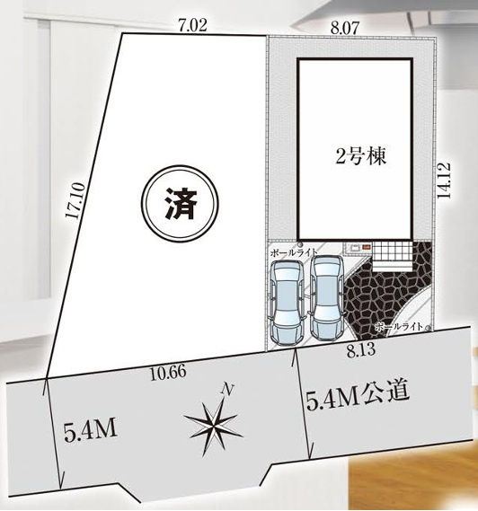 グラファーレ市川市国府台5丁目11期の区画図