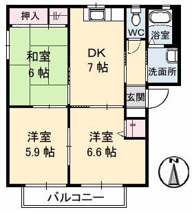 サテライトN 1棟の間取り