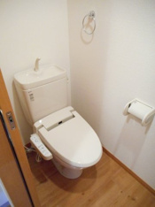 落ち着いた色調のトイレです