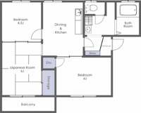3DKの広々としたお部屋です