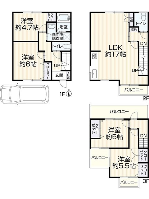 水堂町一丁目戸建の間取り