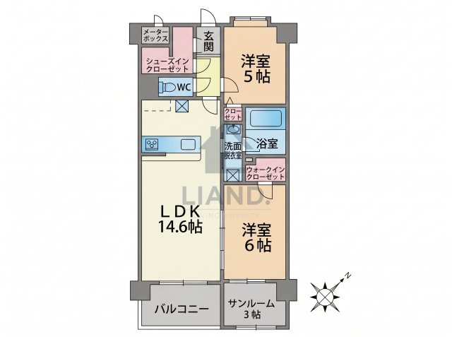 Y･M FLAT matoba　曰佐小学校区の間取り|Y･M FLAT matoba