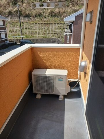 外からの目が気にならないバルコニーで洗濯物が干せます