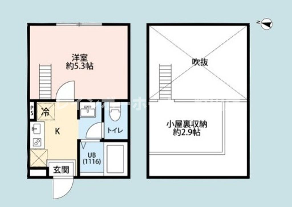ベルメール中央林間※初期費用分割あと払いサービス利用可能物件の間取り