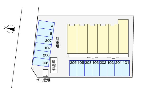 プラネットＣの駐車場