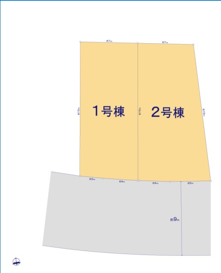 【同施工物件ご案内可能】知多郡東浦町大字森岡字濁池　全2棟の区画図|全体区画数｜全2棟
◆駐車並列2台可能！(但し、車種による)
◎まずは、お気軽にお問い合わせください。現地を案内しながら周辺環境も見て頂けます。