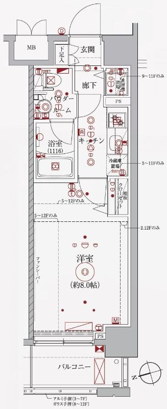 レアライズ浅草Ⅲの間取り