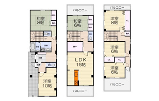 【間取り】 | 甲斐町東戸建