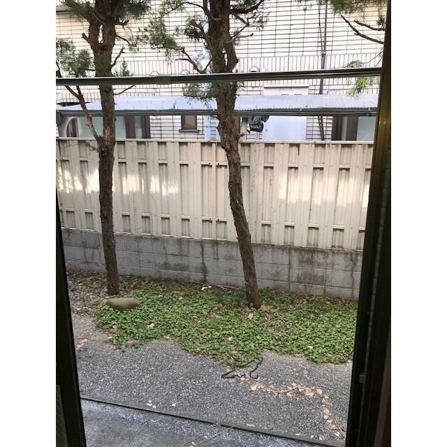 調布栄マンションの庭