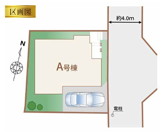 練馬区三原台３丁目新築戸建　長期優良認定住宅の区画図